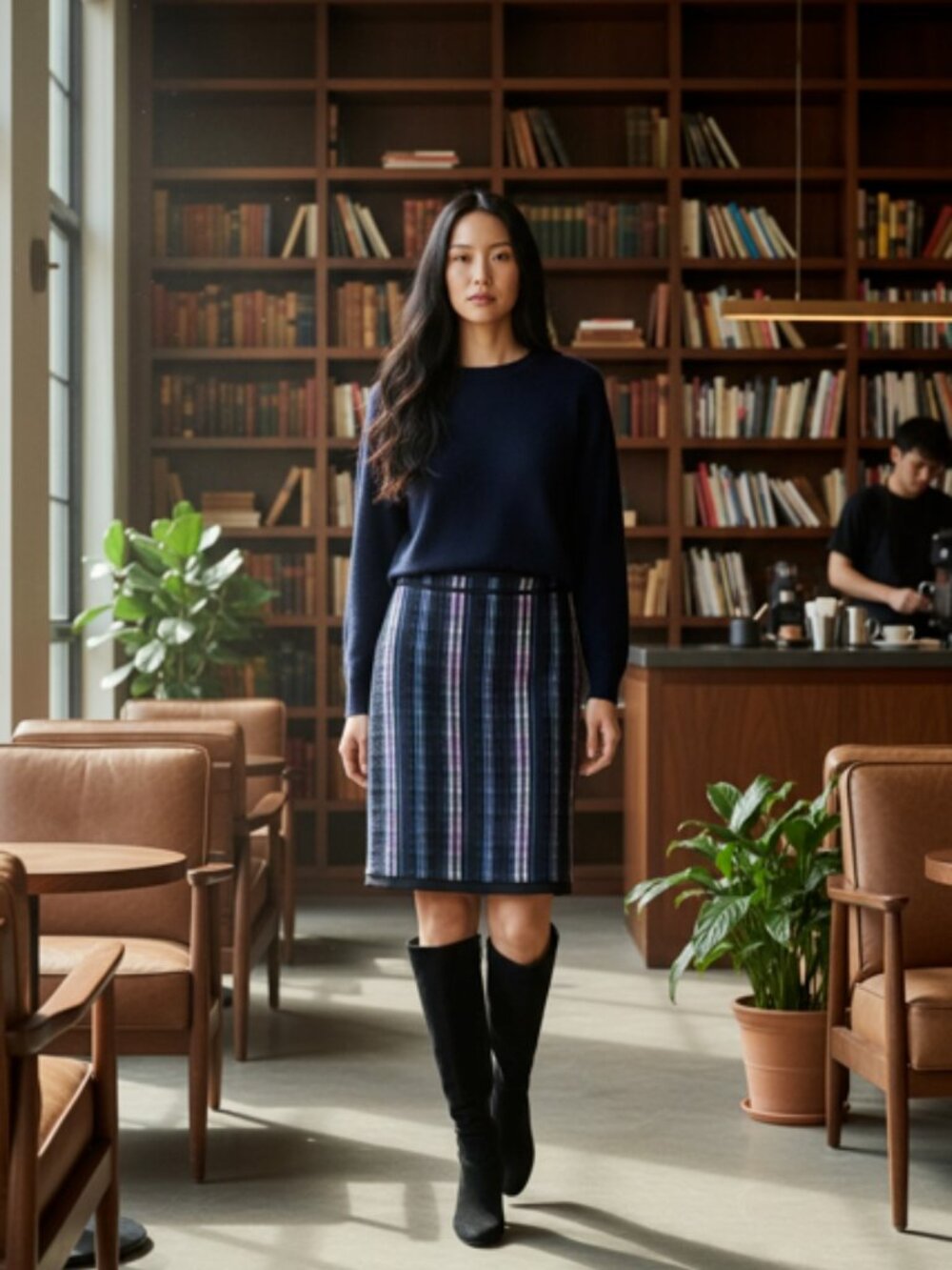 BANANA REPUBLIC Plaid Pencil Skirt